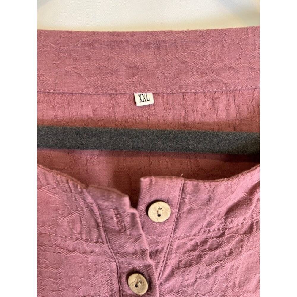 Women's XXL Pink Linen/Cotton 3/4 Sleeve Blouse Top - Picture 4 of 9